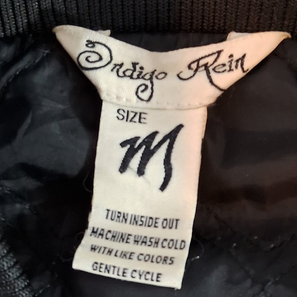 Indigo Rein Bomber Jacket with Patches - 90s trending - Picture 8 of 13